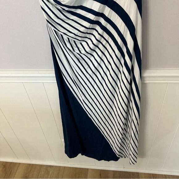 Soft Surroundings Vela Infinity Dress Blue & White Stripe Sleeveless Size M GUC - Picture 4 of 8